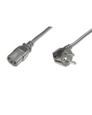 Assmann Stromkabel IEC 60320 C13 bis CEE 7/7 M Wechselstrom 250 V 2.5 m geformt Schwarz (AK-440100-025-S)