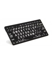 Logickeyboard XLPrint Bluetooth White on Black DE Mac Tastatur QWERTZ Schwarz Deutschland