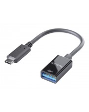 PureLink iSeries USB-Adapter USB-C M bis USB Typ A W 3.1 OTG 10 cm Power Delivery 3A 60W Schwarz
