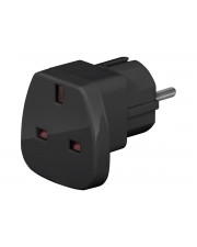 Wentronic goobay Adapter fr Power Connector CEE 7/7 M bis BS 1363 W 250 V 13 A Schwarz (94271)