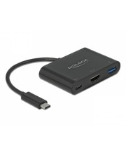 Delock USB Type-C Adapter zu HDMI 4K 30 Hz mit Typ-A und PD Lade-/Dockingstation (64091)