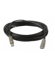 Techly USB3.0 AOC Kabel A-A St-Bu.,Schwarz 10 m LWL Schwarz (ICOC-U3AMF-HY-010)