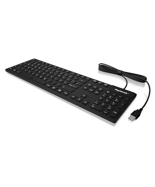 KeySonic KSK-8030 IN CH USB Englisch Franzsisch Deutsch Schwarz Tastatur 105 Tastenanzahl IP68 NEMA 4X (28081)