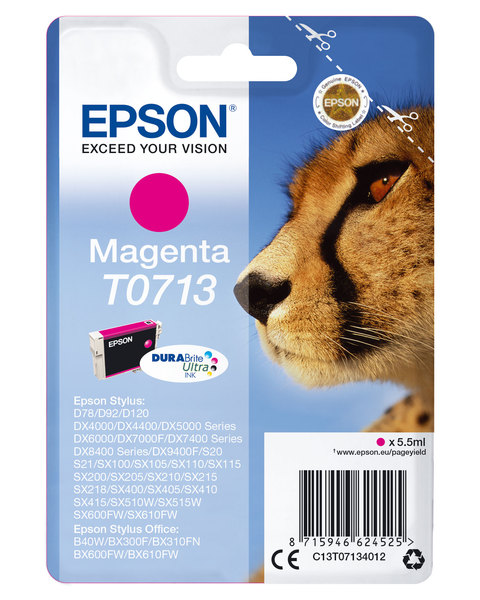 Epson Tinte magenta 5.5ml Magenta Tintenpatrone 5,5 ml (C13T07134012)