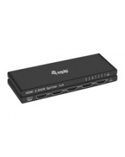 equip HDMI Splitter 2.0 4 Port Ultra Slim 4K/60Hz schwarz 4-Port Schwarz (332717)