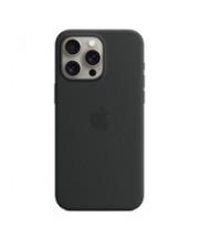 Apple Hintere Abdeckung fr Mobiltelefon kompatibel mit MagSafe Silikon Schwarz iPhone 15 Pro Max