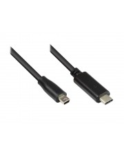 Good Connections Anschlusskabel USB 2.0 USB-C Stecker an Mini B schwarz 1m 1 m (3310-CM010)