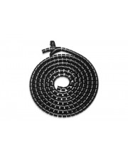 DIGITUS Flexibler Kabelspiralschlauch mit Einzugshilfe 5 m Schwarz (DA-90508)