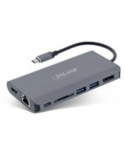 InLine 7-in-1 USB Typ-C Dockingstation HDMI DisplayPort 3.2 SD-Kartenleser PD 3.0 100W MST (33277)