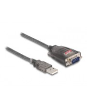 Delock Adapter USB 2.0 Typ-A zu 1 x Seriell RS-232 D-Sub 9 Pin Stecker mit Muttern 3 Digital/Daten m 9-polig (61548)