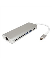 ROLINE DockStn. TypC HDMI USB A+C SD LAN Kabel Digital/Daten Digital/Display/Video Netzwerk PATCHKABEL CAT 5e 3.0 (12.02.1037)