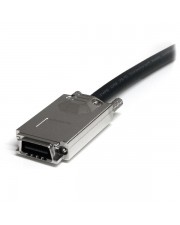 StarTech.com 2m Infiniband SCSI SAS Kabel extern SFF-8470 auf SFF8470 Serial Attached Externes SAS-Kabel 6Gbit/s 4-Lane 4 x InfiniBand S bis 4 x S 2 m Daumenschrauben Schwarz (SAS7070S200)