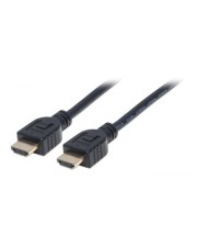 Manhattan High Speed HDMI mit Ethernetkabel M bis M 2 m Doppelisolierung Schwarz geformt 4K Untersttzung