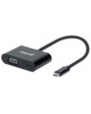 Manhattan USB-C auf VGA-Konverter mit PD-Ladeport Digital/Daten Digital/Display/Video (153430)