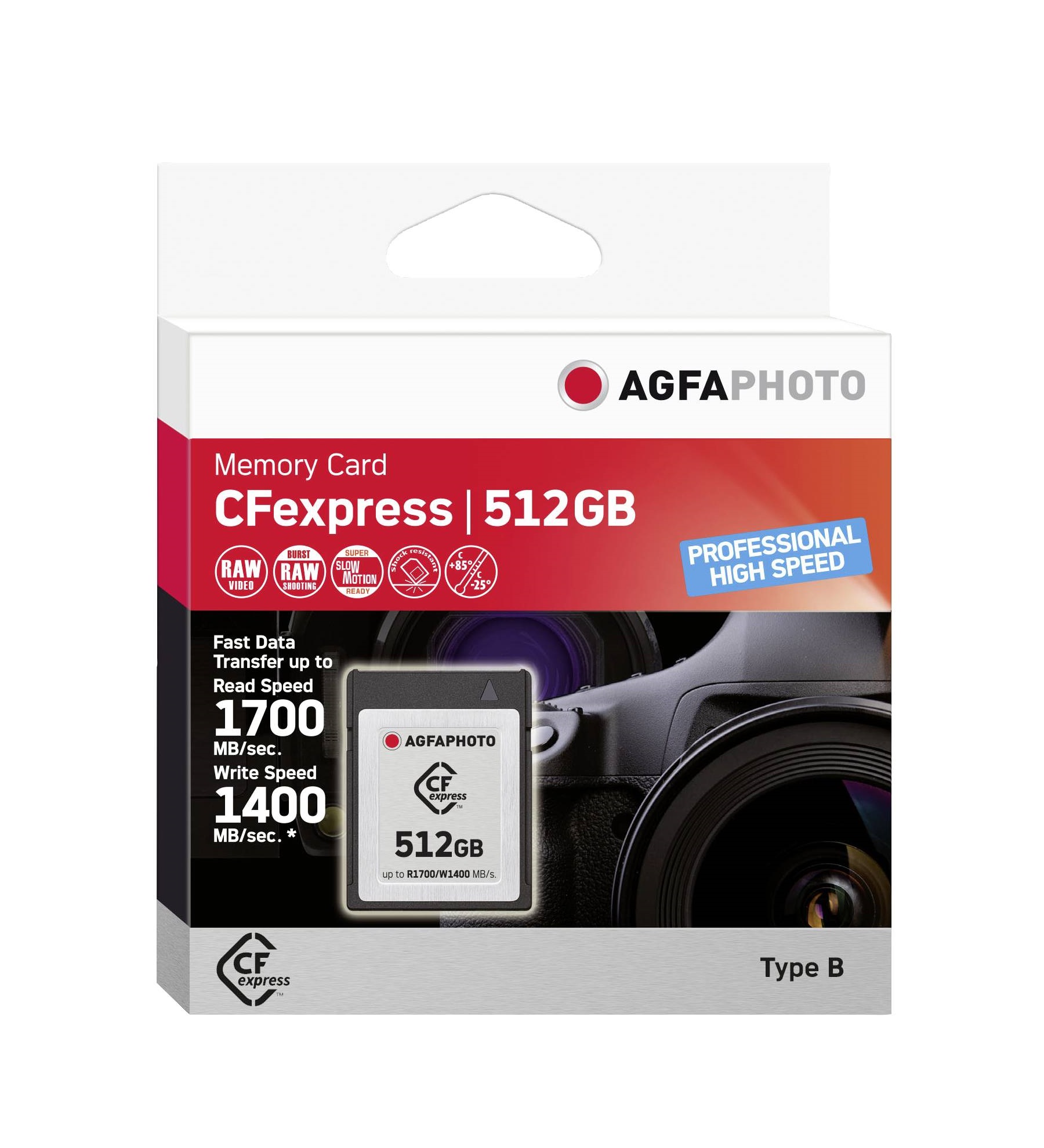 AgfaPhoto CFexpress 512 GB Professional High Speed CF Express Typ B 512 GB (10442)
