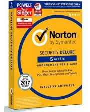 Norton Security Deluxe 3.0 5 Gerte 1 Jahr Abo Multiplattform, Deutsch