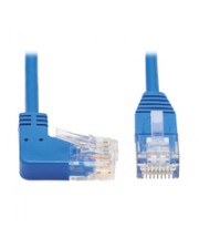 Eaton Right-Angle Cat6 Gigabit Molded Slim UTP Ethernet Cable RJ45 M to CAT 6 0,31 m Blau (N204-S01-BL-RA)