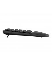 Logitech Wave Keys Tastatur mit gepolsterter Handgelenkauflage kabellos Bluetooth LE QWERTY Graphite (920-012298)