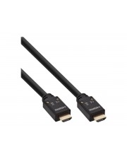InLine High Speed HDMI mit Ethernetkabel S bis S 15 m Dreifachisolierung Schwarz geformt 4K Untersttzung aktiv (17515B)