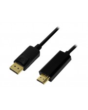 LogiLink Videokabel DisplayPort / HDMI M bis M 3 m Schwarz 4K Untersttzung