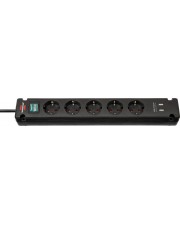 Brennenstuhl Bremounta Steckdosenleiste 5-fach+ USB schwarz mit Schalter Anschlusskabel 3 1,5 m