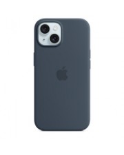 Apple Hintere Abdeckung fr Mobiltelefon kompatibel mit MagSafe Silikon Storm Blue iPhone 15 (MT0N3ZM/A)