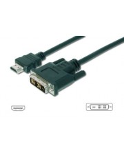 Assmann Video- / Audiokabel Single Link HDMI / DVI M bis DVI-D M 5 m Doppelisolierung Schwarz (AK-330300-050-S)