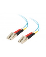 Cables To Go C2G LC-LC 10Gb 50/125 OM3 Duplex Multimode PVC Fiber Optic Cable LSZH Netzwerkkabel LC Multi-Mode M bis M 2 m Glasfaser Mikrometer halogenfrei Aquamarin (85550)