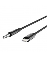 Belkin Kabel Lightning auf Kopfhreranschluss / Audio M bis Stereo Mini-Klinkenstecker M 91,4 cm Schwarz fr Apple iPad/iPhone/iPod