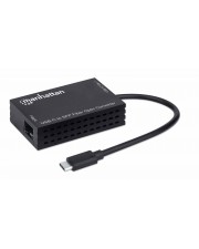 Manhattan USB-C auf SFP LWL-Konverter USB 3.2 Gen 1 1000Mbit/s optische Glasfaserverbindung Digital/Daten Glasfaser LWL (153508)