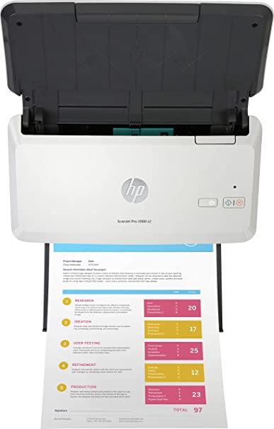 HP Scanjet Pro 2000 s2 Sheet-feed - Dokumentenscanner - Desktop-Gert - USB 3.0 (6FW06A#B19)