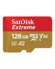 SanDisk Extreme microSDXC 128 GB+SD Adapter 190MB/s 90MB/s A2 C10 V30 UHS-I U3 Micro SDXC GB (SDSQXAA-128G-GN6MA)