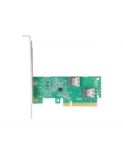 Delock PCI Express 4.0 x8 Karte zu 2 x intern SFF-8654 4i NVMe Bifurcation Low Profile PCI-Express (90076)