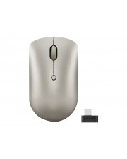Lenovo 530 Wireless Mouse Maus rechts- und linkshndig optisch 4 Tasten kabellos 2,4 GHz kabelloser Empfnger USB Sand braune Box CRU fr IdeaPad 1 14 5 Pro ThinkBook 14s Yoga G2 IAP ThinkPad T14s Gen 3 X1 Nano 2 (GY51D20873)