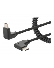 Manhattan Spiralkabel USB-C auf Ladekabel Stecker/Stecker 1m verknotungsfrei Digital/Daten 1 m (356213)