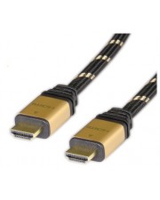 ROTRONIC-SECOMP Roline HDMI-Kabel HDMI M bis M 1 m Doppelisolierung Schwarz (11.04.5561)