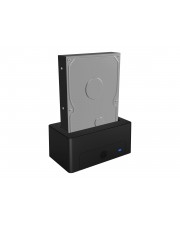 ICY BOX HDD-Dockingstation mit Datenanzeige Netzanzeige Ein/Aus-Schalter Schchte: 1 2,5" / 3,5" gemeinsam genutzt 6,4 cm/8,9 cm SATA 6Gb/s USB 3.2 Gen 1 Schwarz