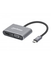 Manhattan USB-C auf HDMI & VGA 4in1 Konverter Power Delivery (130691)