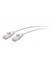 C2G 3ft 0.9m Cat6a Snagless Unshielded UTP Slim Ethernet Network Patch Cable White Patch-Kabel RJ-45 M zu M 90 cm 4.8 mm CAT 6a geformt ohne Haken wei (30182)