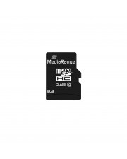 MEDIARANGE Flash-Speicherkarte microSDHC/SD-Adapter inbegriffen 8 GB Class 10 microSDHC Schwarz (MR957)