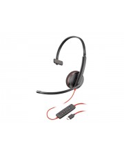 Plantronics Headset Blackwire C3210 monaural USB-C Schwarz Mono On-Ear kabelgebunden