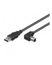 Techly USB2.0 Anschlusskabel Stecker Typ A B 90 gewinkelt 0,5 m Schwarz (ICOC-U-AB-005-ANG)