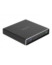 Delock External Enclosure for 2.5" SATA HDD / SSD with additional USB Type-C and Type-A Port SD Slot Speichergehuse 6,4 cm 6Gb/s 600 MBps 3.0 USB-C Schwarz (42618)