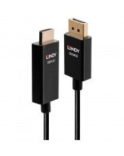 Lindy 2m Aktives DisplayPort an HDMI Adapterkabel mit HDR Abgeschirmt 2 m Schwarz