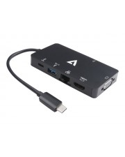 V7 Dockingstation USB-C VGA HDMI GigE (V7UC-U3CRJ45HDVG-BLK)