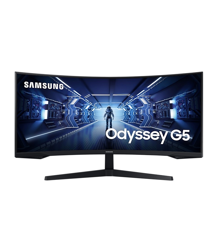 Samsung Odyssey G5 34 Zoll 1440p Gaming Monitor (C34G55TWWR) Curved 21:9 Wide UWQHD Schwarz FreeSync Premium