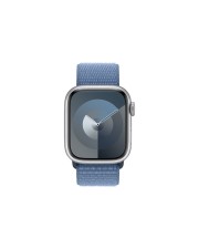 Apple Watch S9 Aluminium 41mm Silber Sport Loop Winterblau