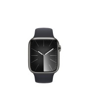 Apple Watch S9 Edelstahl Cellular 45mm Graphit Sportarmband mitternacht M/L