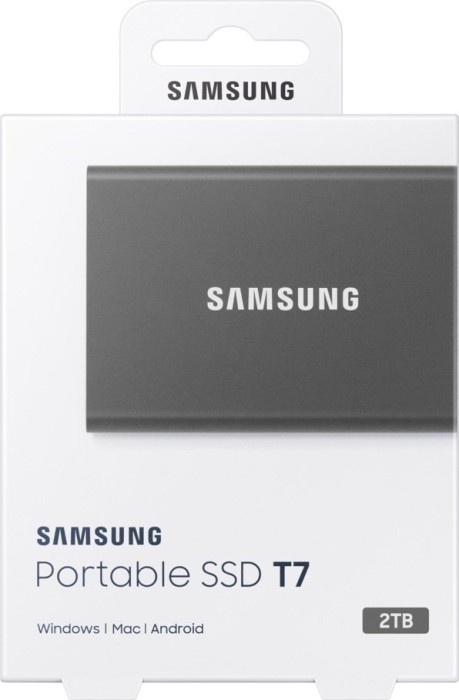 Samsung Portable SSD T7 2 TB extern USB 3.2 Gen 2 indigo titan grey Solid-State-Drive GB 3.0