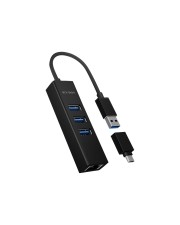 ICY BOX USB-Hub USB 3.0 3x USB-A Stromversorgung: Anzahl Ports: 3 Detailfarbe: Schwarz Standard: 3.0/3.1 Gen 1 5 Gbps Anschluss 2 Endgert: A 1 Quelle: A